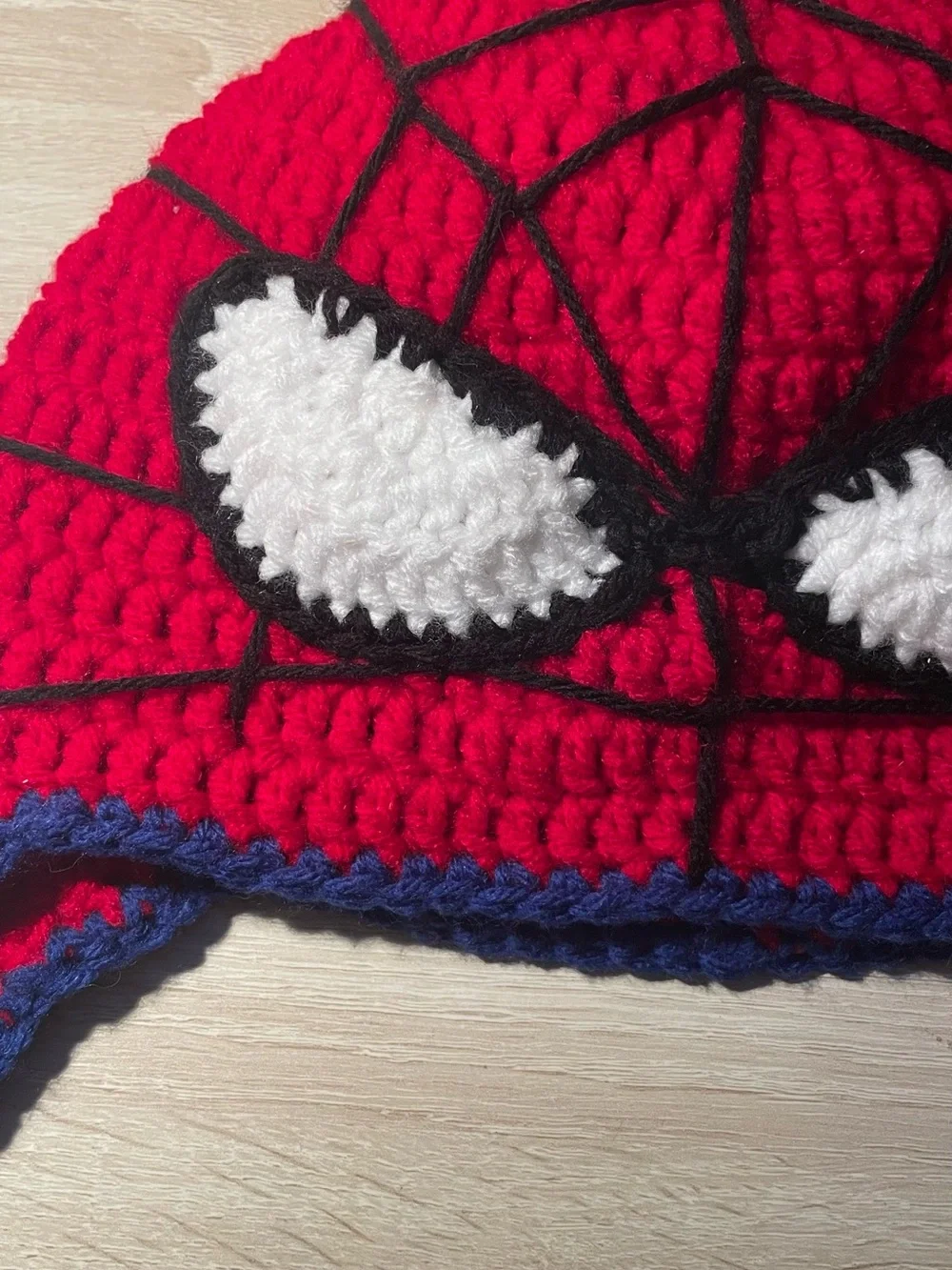 Spider-Man Red Crochet Beanie Hat